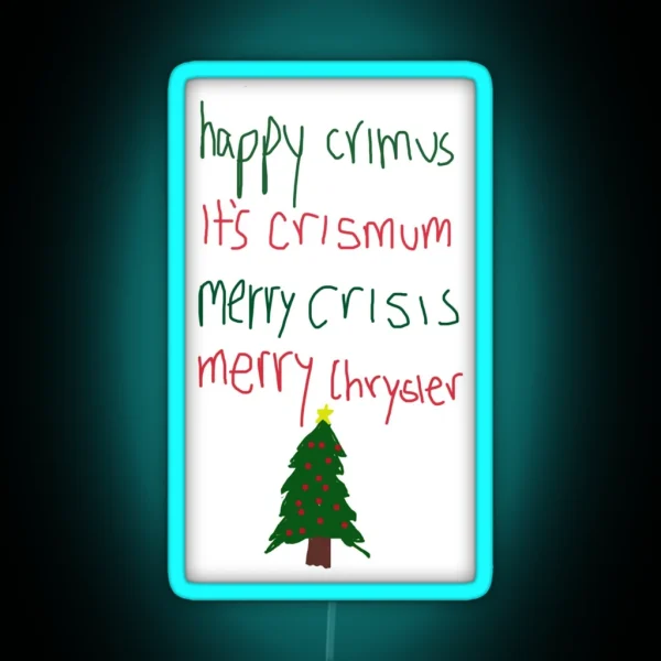Merry Christmas Vine RGB Neon Sign
