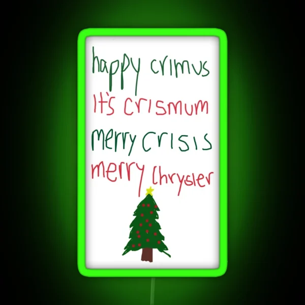 Merry Christmas Vine RGB Neon Sign