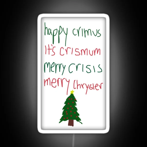 Merry Christmas Vine RGB Neon Sign