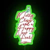 Brighten your living space with humorous neon lighting accents indoors.