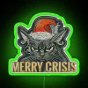 Whimsical Neon Cat Decoration with Customizable RGB Lighting Colors