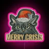 Colorful RGB LED canvas sign in fun merry Christmas design