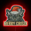 Whimsical Feline Holiday Cheer with Color-Changing RGB Neon Accent Lighting