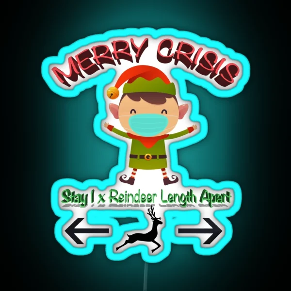 Merry Crisis Elf RGB Neon Sign