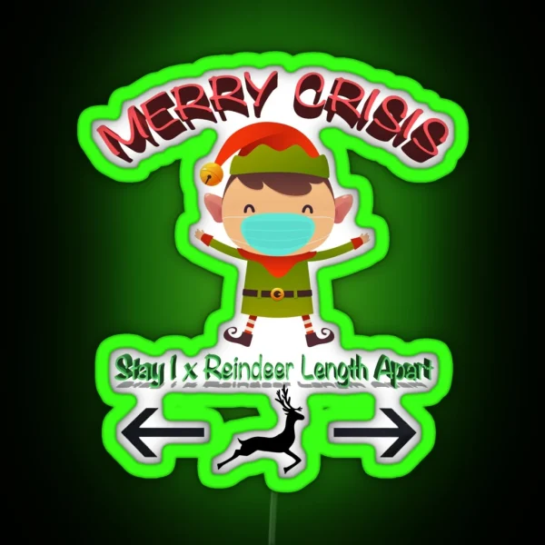 Merry Crisis Elf RGB Neon Sign
