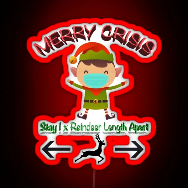 Merry Crisis Elf RGB Neon Sign