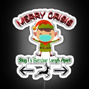 Merry Crisis Elf RGB Neon Sign