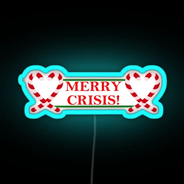 Merry Crisis Logo RGB Neon Sign