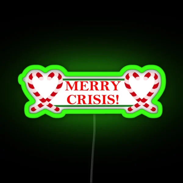 Merry Crisis Logo RGB Neon Sign