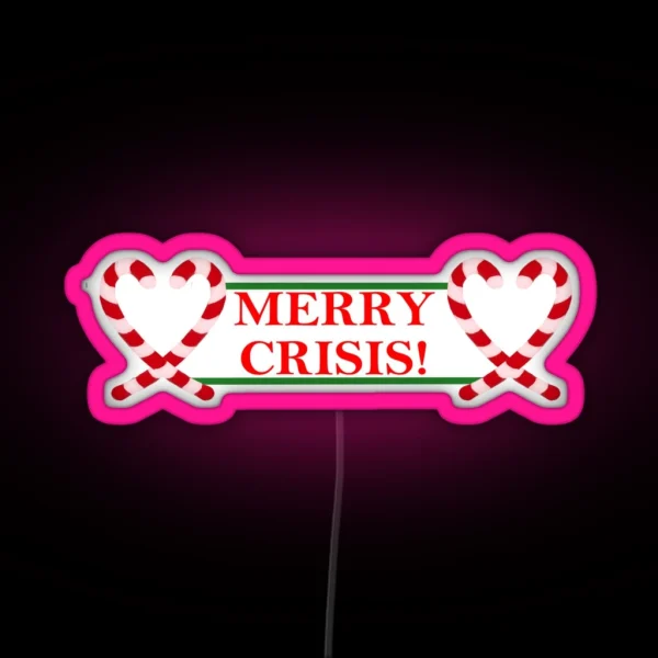 Merry Crisis Logo RGB Neon Sign