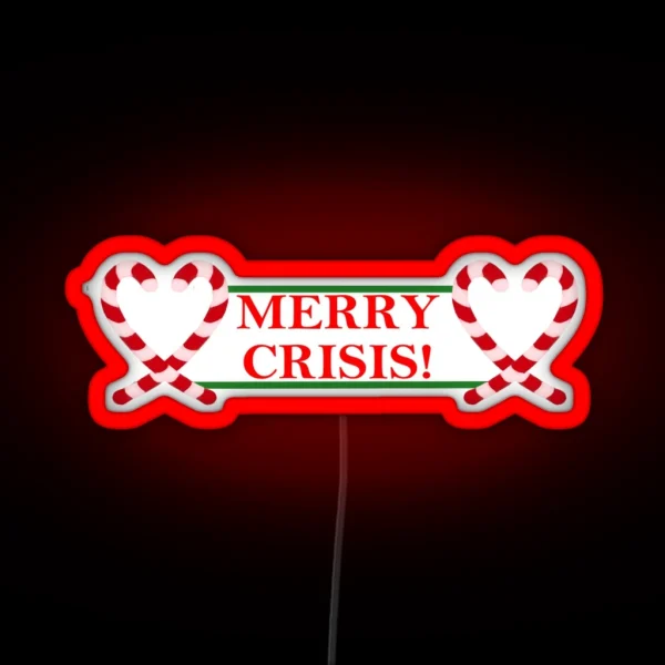 Merry Crisis Logo RGB Neon Sign
