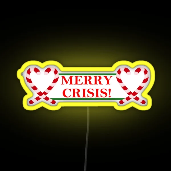 Merry Crisis Logo RGB Neon Sign