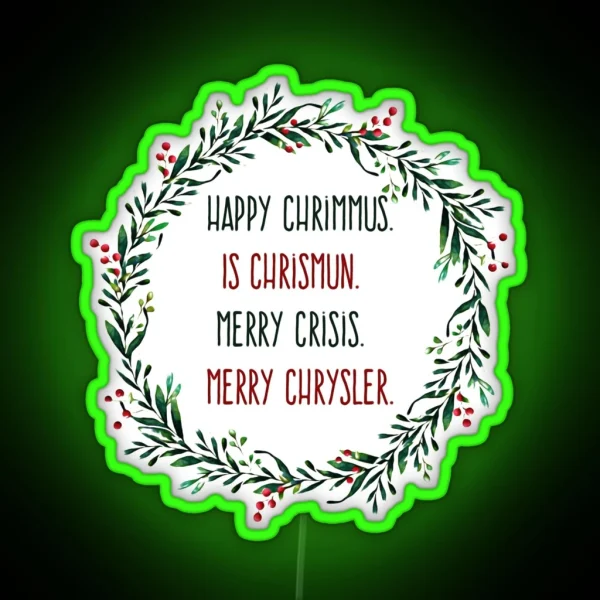 Merry Crisis RGB Neon Sign