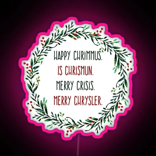 Merry Crisis RGB Neon Sign