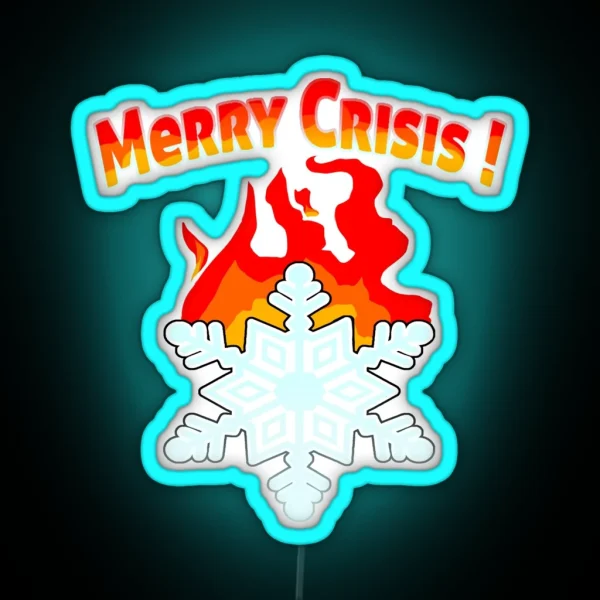 Merry Crisis RGB Neon Sign