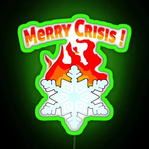 Merry Crisis RGB Neon Sign