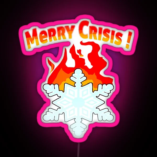 Merry Crisis RGB Neon Sign