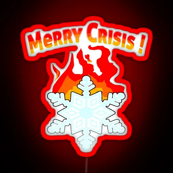 Merry Crisis RGB Neon Sign