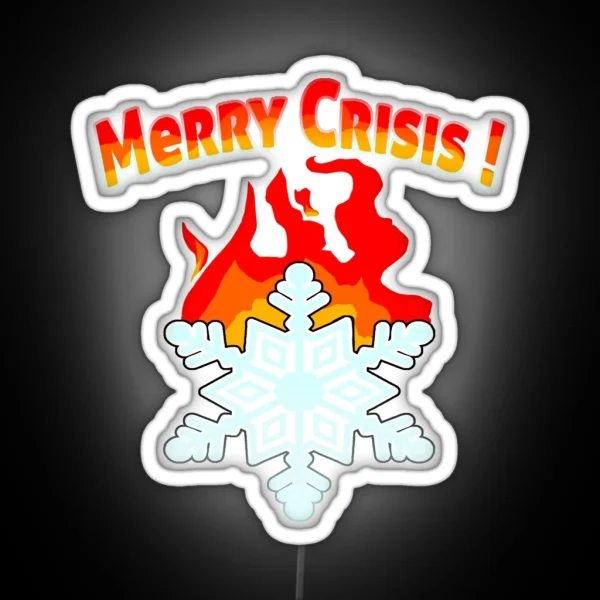 Merry Crisis RGB Neon Sign