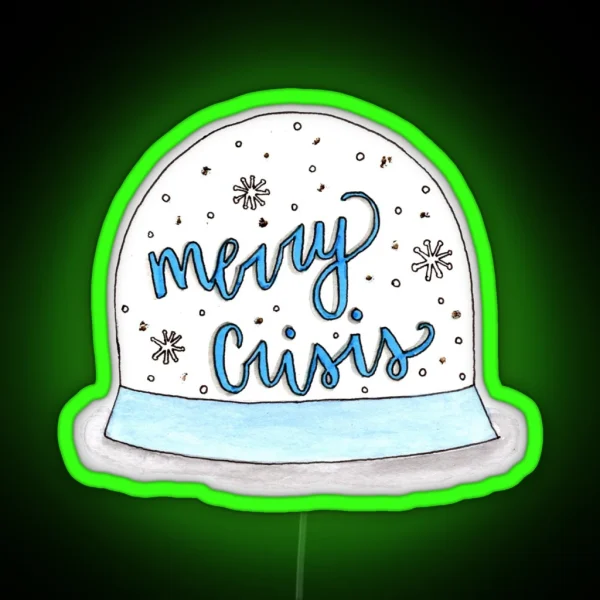 Merry Crisis RGB Neon Sign