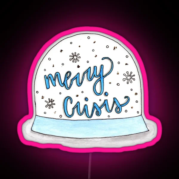 Merry Crisis RGB Neon Sign
