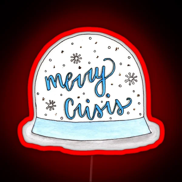 Merry Crisis RGB Neon Sign