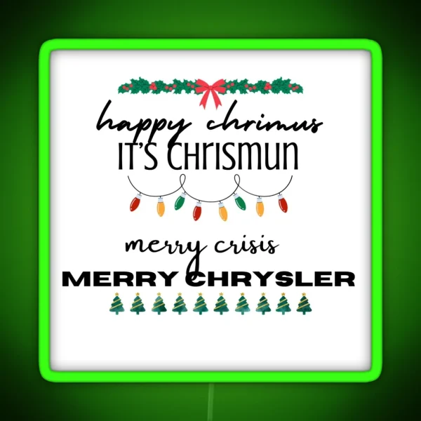 Merry Crisis RGB Neon Sign