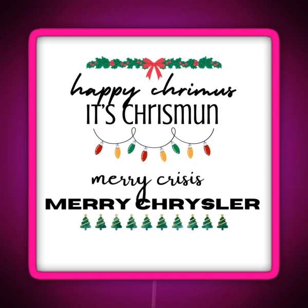 Merry Crisis RGB Neon Sign