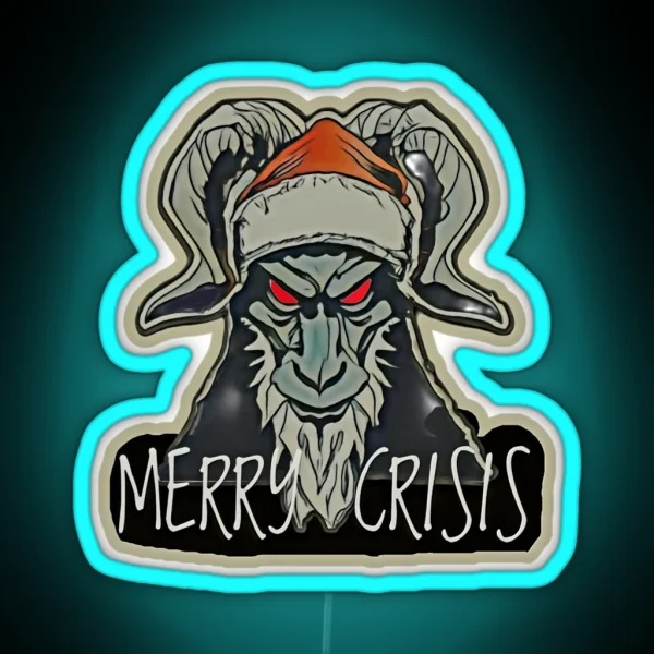 Merry Crisis RGB Neon Sign