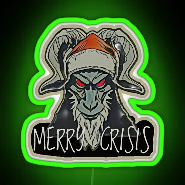 Merry Crisis RGB Neon Sign