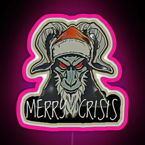 Merry Crisis RGB Neon Sign