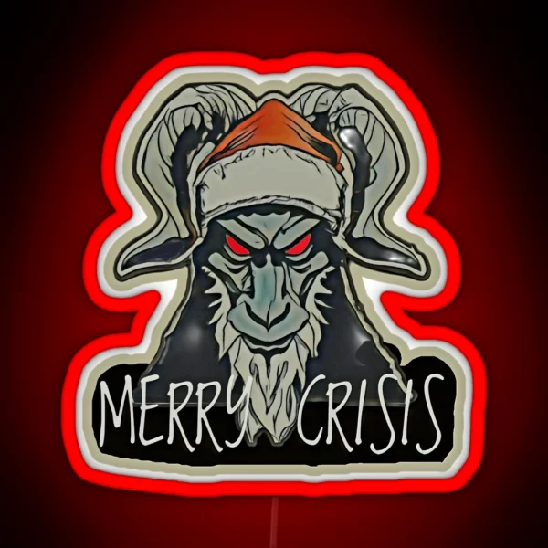 Merry Crisis RGB Neon Sign