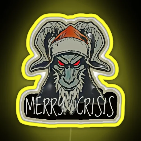 Merry Crisis RGB Neon Sign