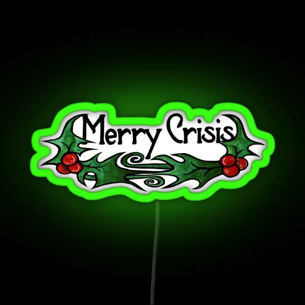 Merry Crisis RGB Neon Sign