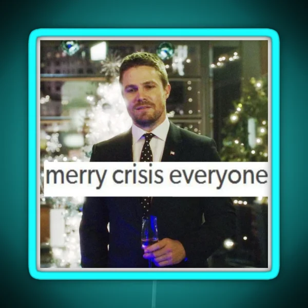 Merry Crisis RGB Neon Sign