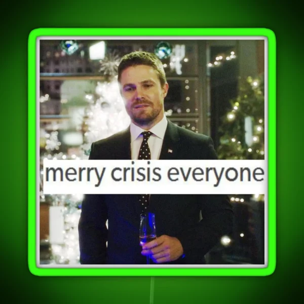 Merry Crisis RGB Neon Sign