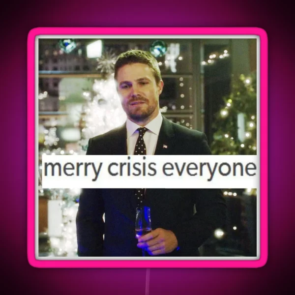 Merry Crisis RGB Neon Sign