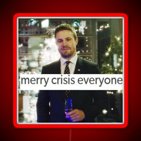 Merry Crisis RGB Neon Sign