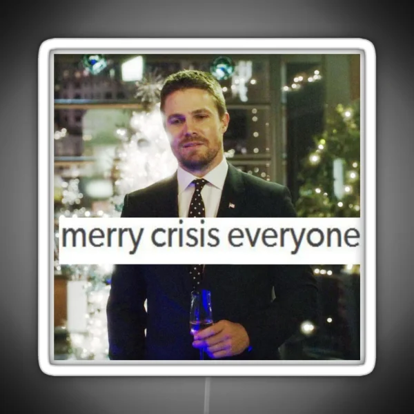 Merry Crisis RGB Neon Sign