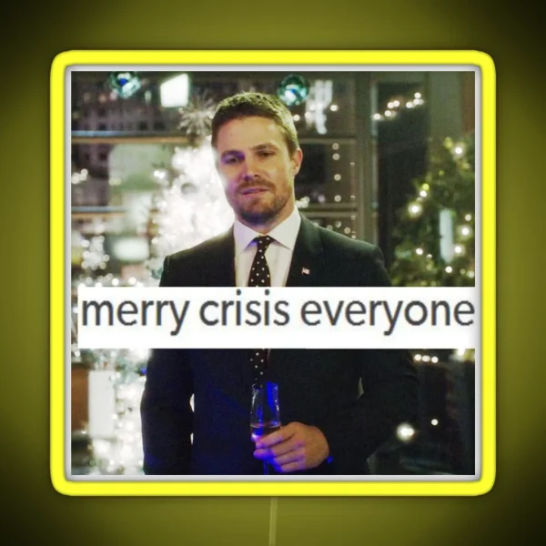 Merry Crisis RGB Neon Sign