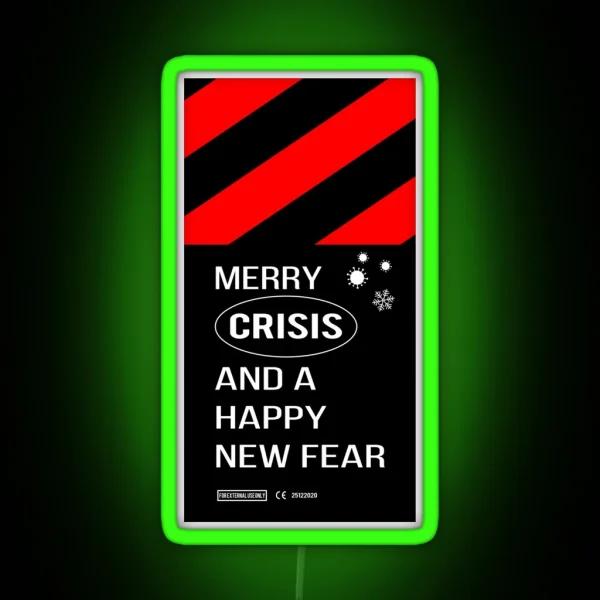Merry Crisis Virus RGB Neon Sign
