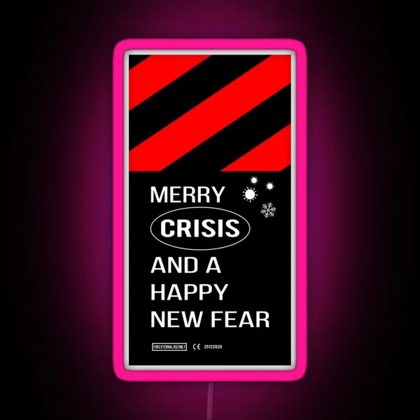 Merry Crisis Virus RGB Neon Sign
