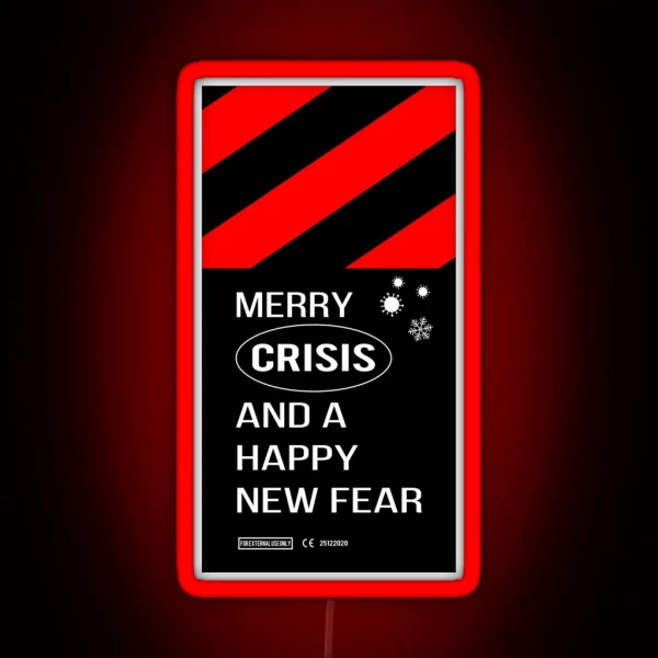 Merry Crisis Virus RGB Neon Sign