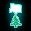 Neon Merry Christmas Sign in White RGB Colorful Letters