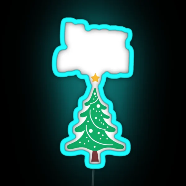 Merry Crisis White Text RGB Neon Sign