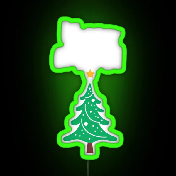 Merry Crisis White Text RGB Neon Sign