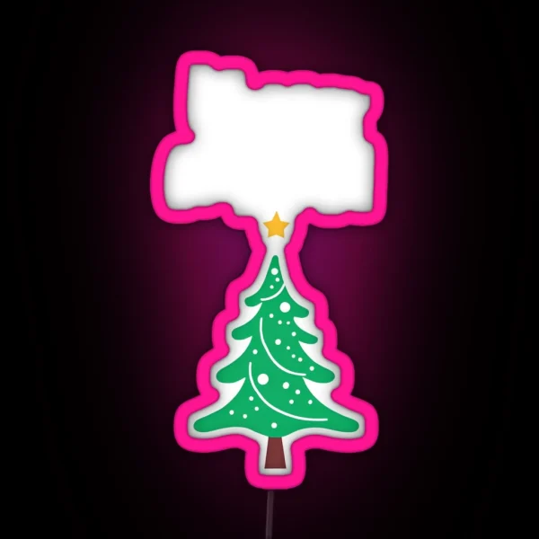Merry Crisis White Text RGB Neon Sign