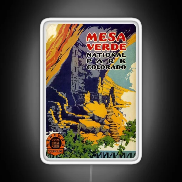 Mesa Verde National Park Colorado Royal Gorge Route RGB Neon Sign