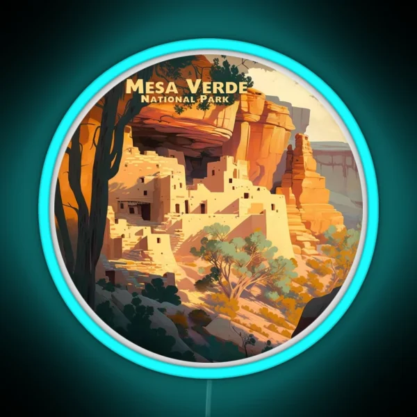 Mesa Verde National Park RGB Neon Sign
