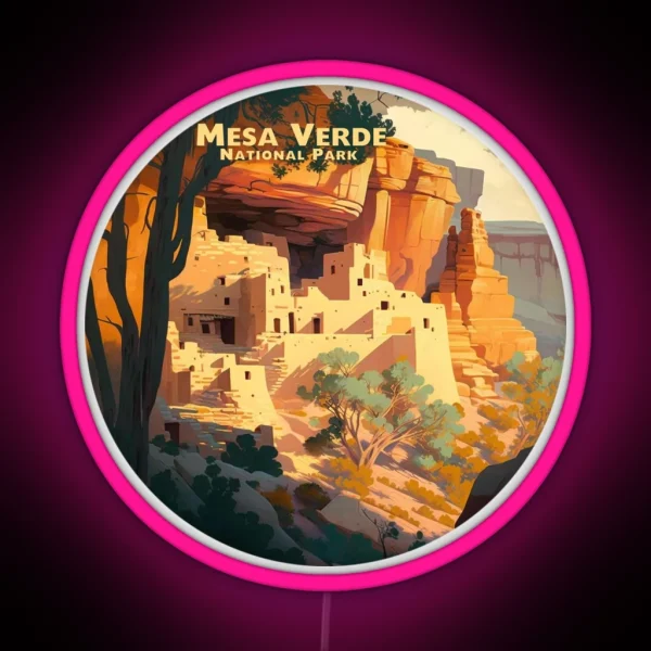 Mesa Verde National Park RGB Neon Sign